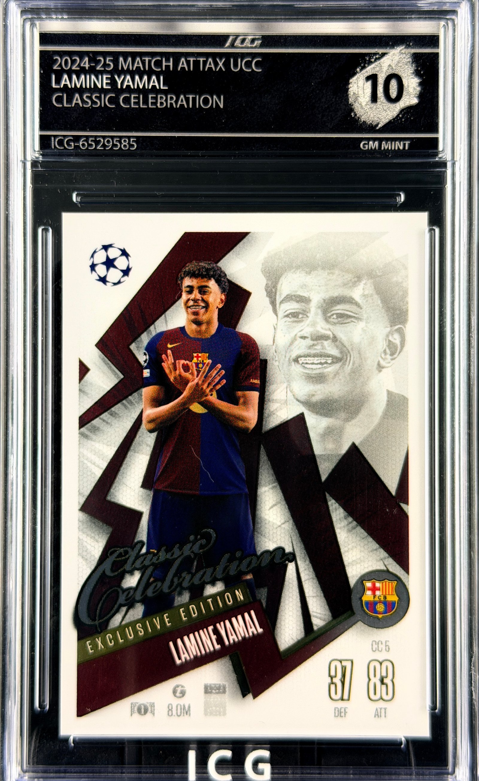 LAMINE YAMAL · 2024-25 MATCH ATTAX UCC · CLASSIC CELEBRATION