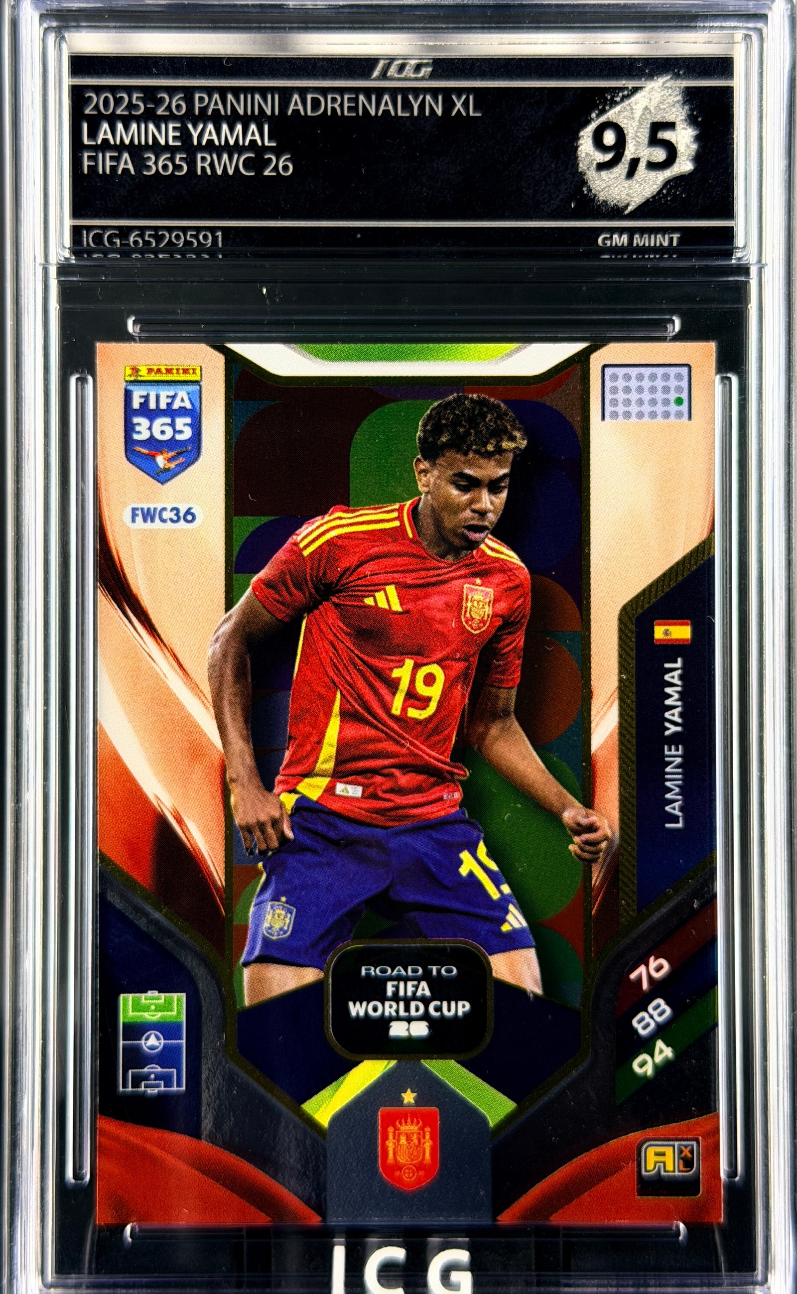 LAMINE YAMAL · 2025-26 PANINI ADRENALYN XL · FIFA 365 RWC 26